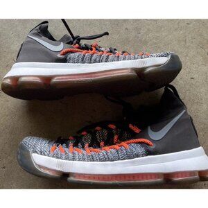 Nike Men’s KD 9 Elite Basketball Shoes Dark Grey Hyper Orange Size 9 878637-010